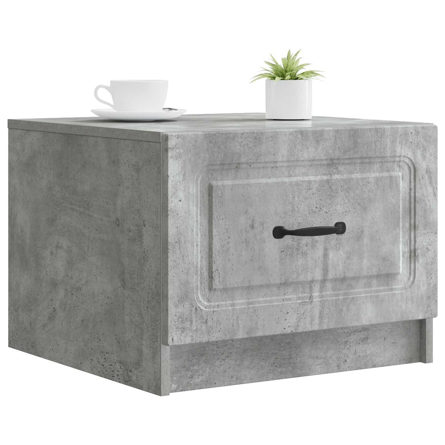 Tavolino da salotto con cassetto Grigio Cemento 49 x 50 x 37 cm | homemem39