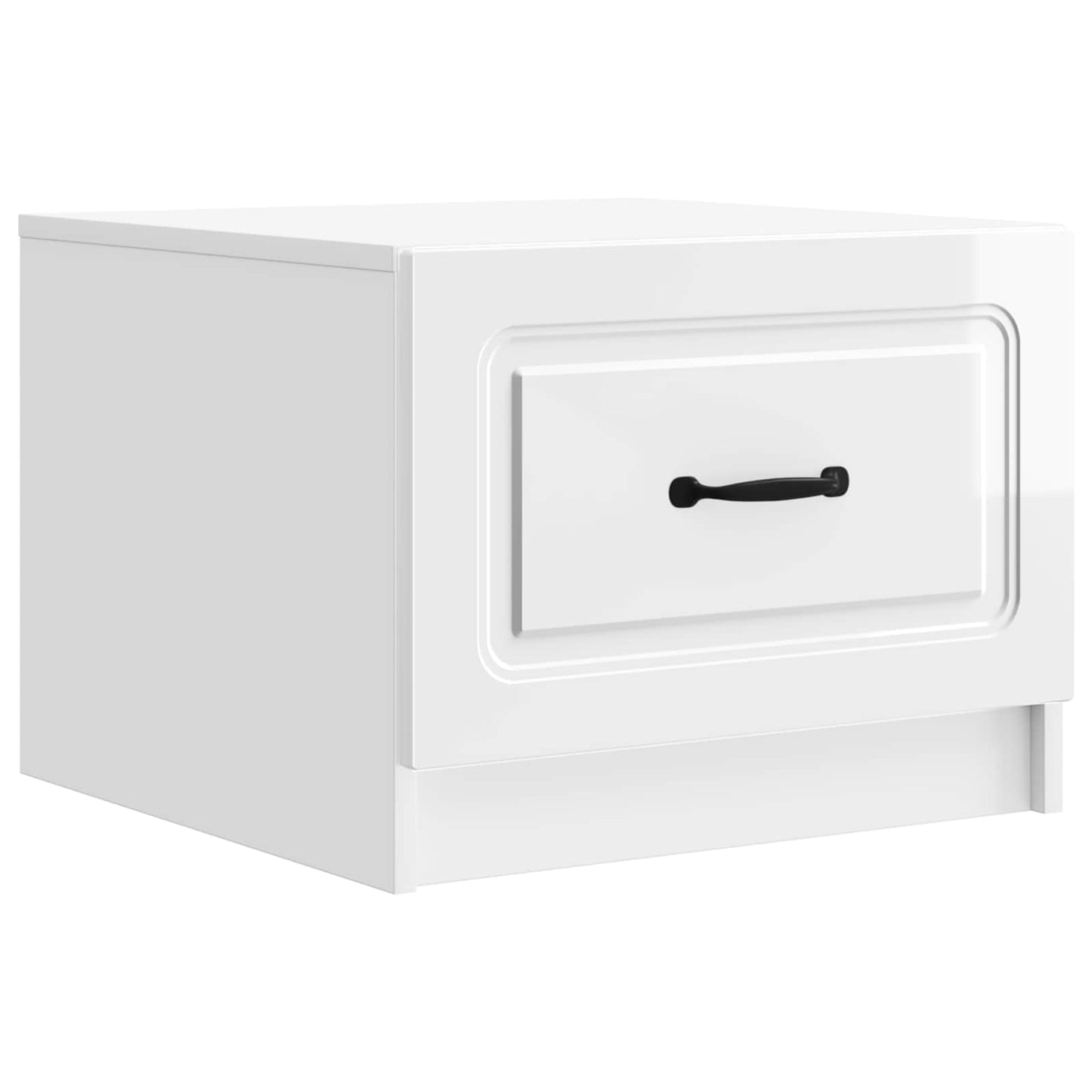 Tavolino da salotto con cassetto Bianco Lucido 49 x 50 x 37 cm | homemem39