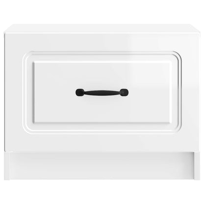 Tavolino da salotto con cassetto Bianco Lucido 49 x 50 x 37 cm | homemem39