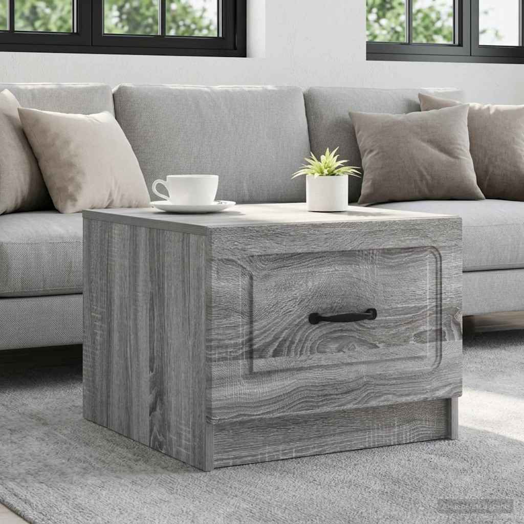 Tavolino da salotto con cassetto Grigio Sonoma 49 x 50 x 37 cm