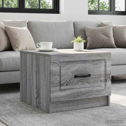 Tavolino da salotto con cassetto Grigio Sonoma 49 x 50 x 37 cm