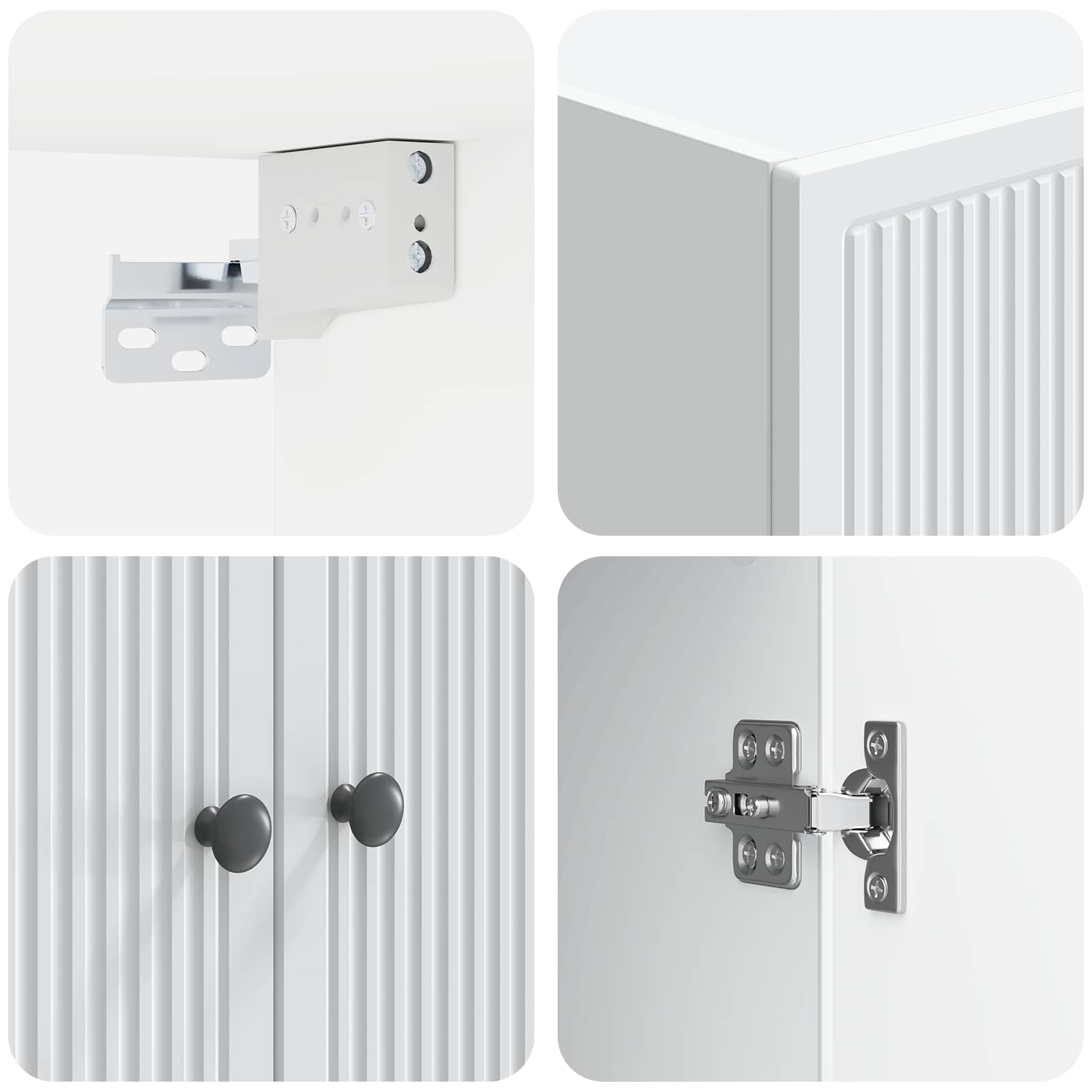 Mobiletto a muro Bianco 66 x 34,5 x 90 cm Legno ingegnerizzato | homemem39