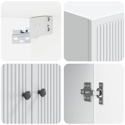 Mobiletto a muro Bianco 66 x 34,5 x 90 cm Legno ingegnerizzato | homemem39