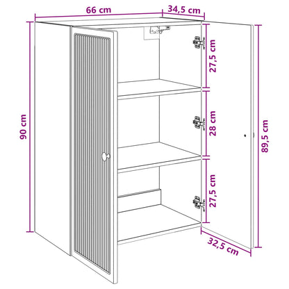 Mobiletto a muro Bianco 66 x 34,5 x 90 cm Legno ingegnerizzato | homemem39