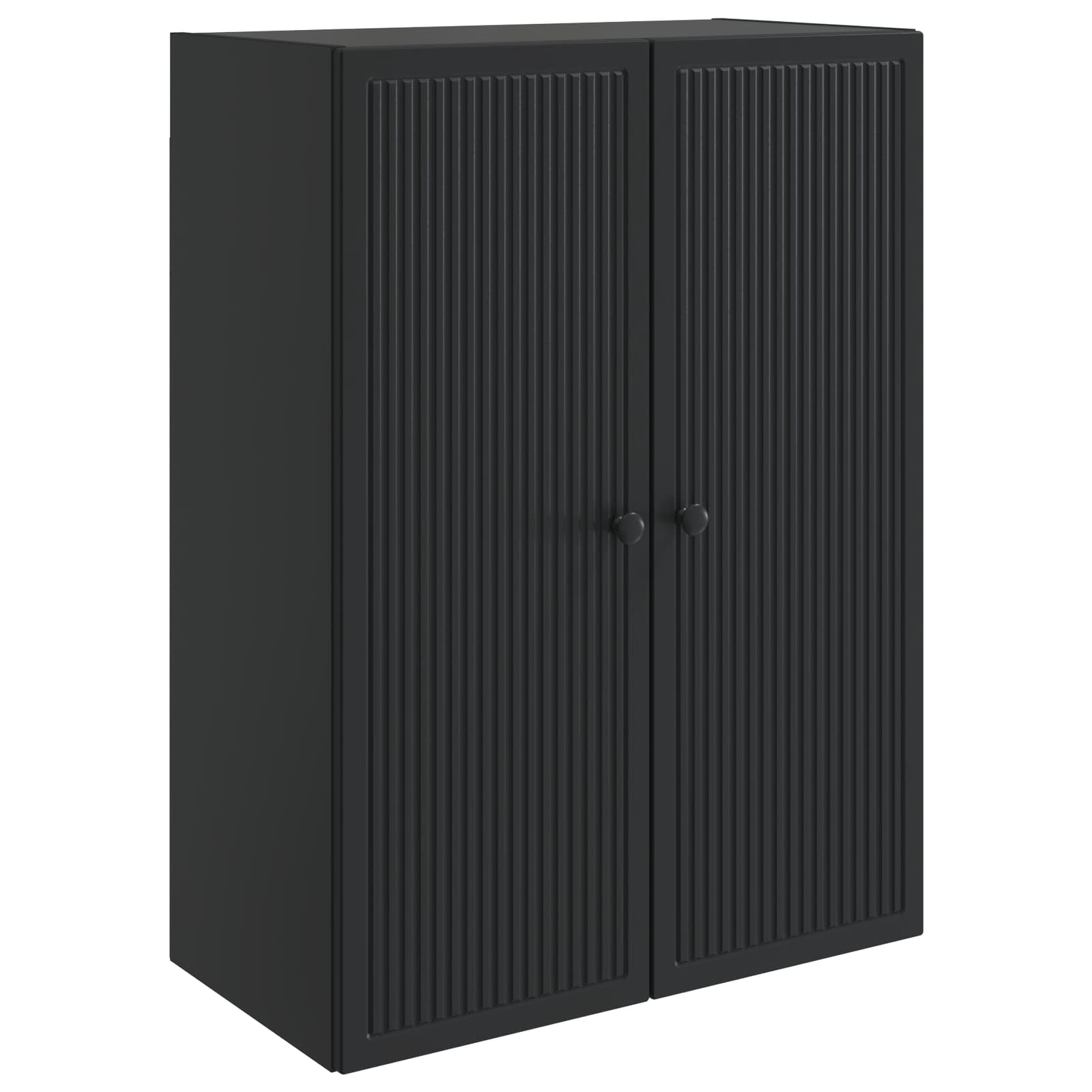 Mobiletto a muro Nero 66 x 34,5 x 90 cm Legno ingegnerizzato | homemem39