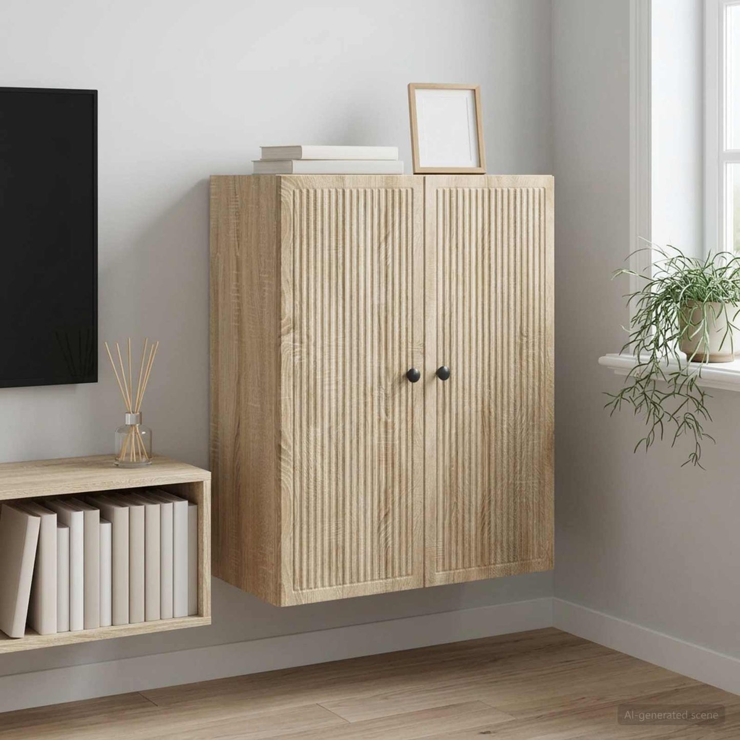 Mobiletto a muro Rovere Sonoma 66 x 34,5 x 90 cm | homemem39