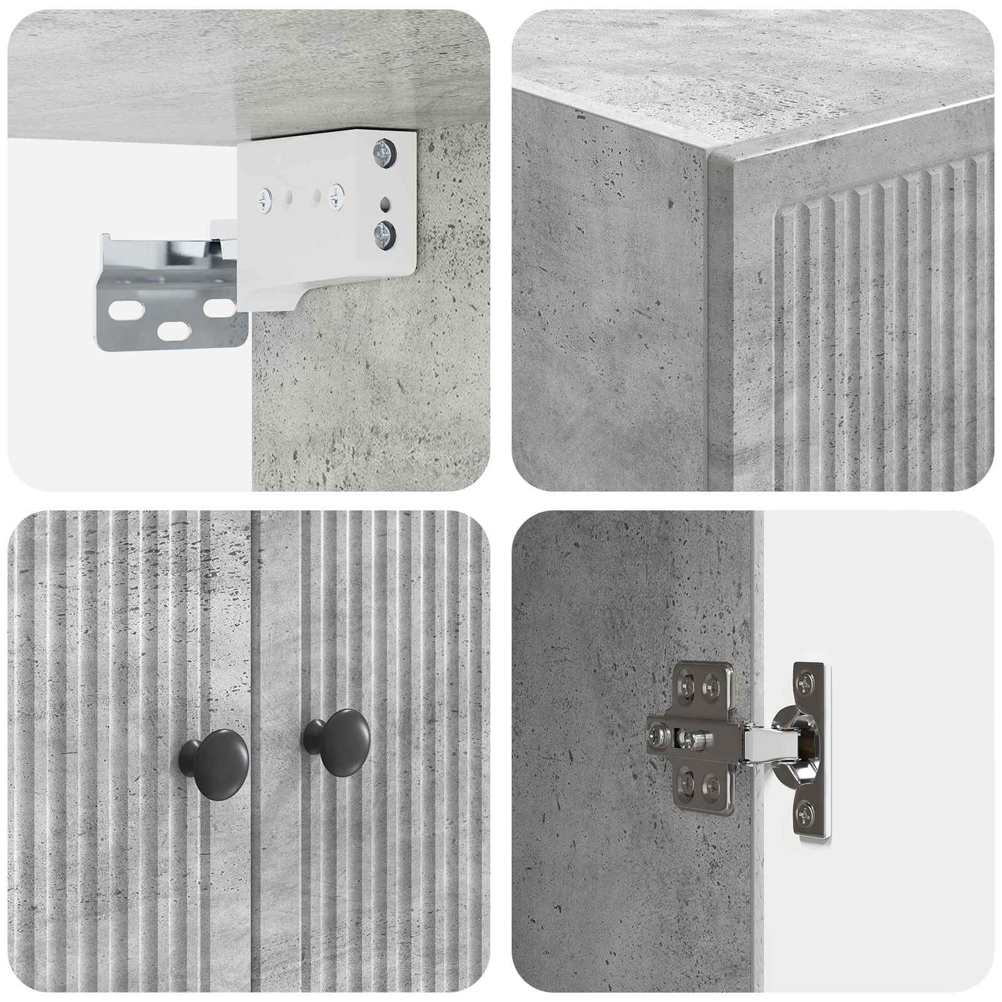 Mobiletto a muro Grigio Cemento 66 x 34,5 x 90 cm | homemem39