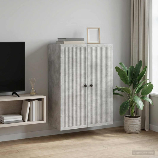 Mobiletto a muro Grigio Cemento 66 x 34,5 x 90 cm
