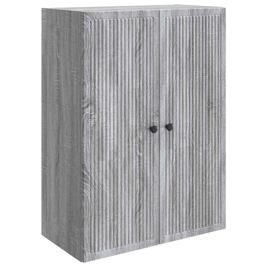 Mobiletto a muro Sonoma grigio 66 x 34,5 x 90 cm