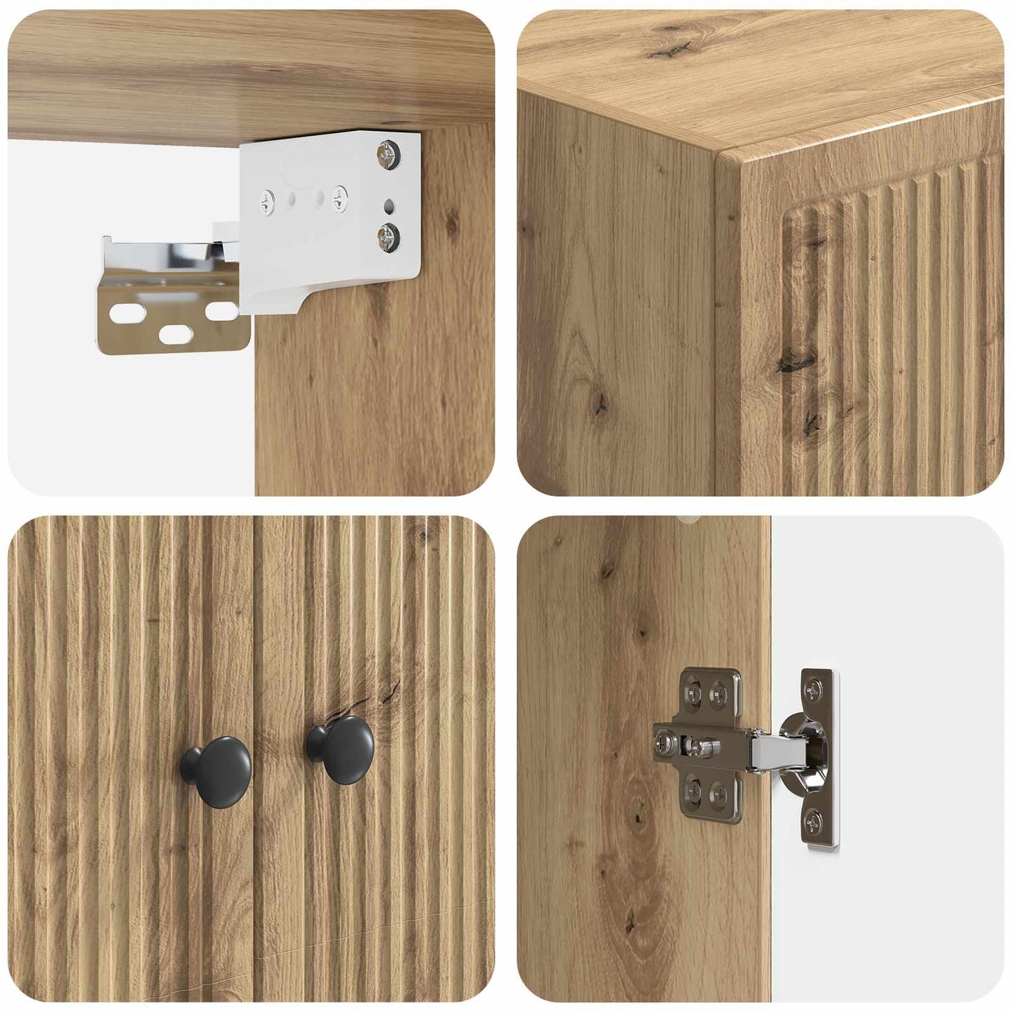 Mobiletto a muro Rovere Artigianale 66 x 34,5 x 90 cm | homemem39