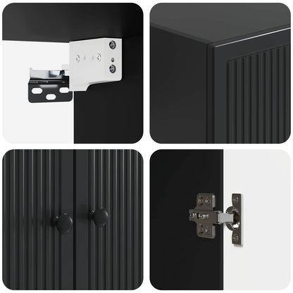 Mobiletto a muro Nero 59 x 31 x 60 cm Legno ingegnerizzato | homemem39