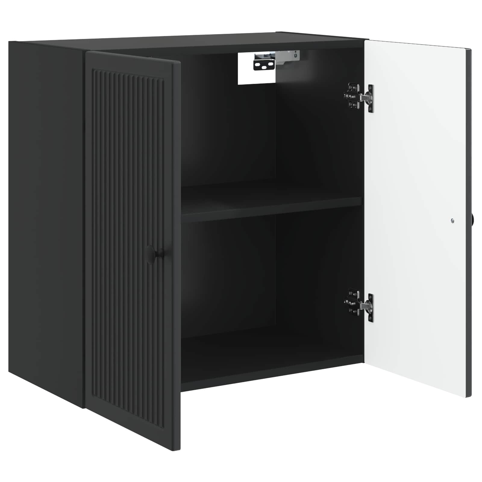 Mobiletto a muro Nero 59 x 31 x 60 cm Legno ingegnerizzato | homemem39