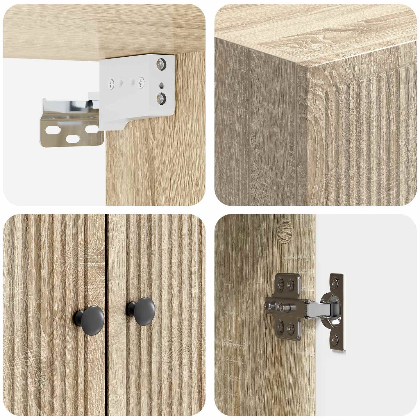 Mobiletto a muro Rovere Sonoma 59 x 31 x 60 cm | homemem39