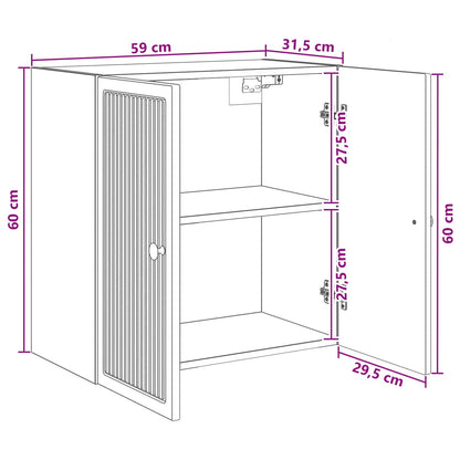 Mobiletto a muro Rovere Sonoma 59 x 31 x 60 cm | homemem39
