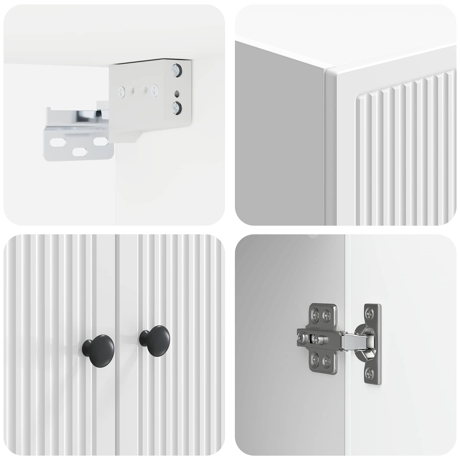 Mobiletto a muro Bianco Lucido 59 x 31 x 60 cm | homemem39