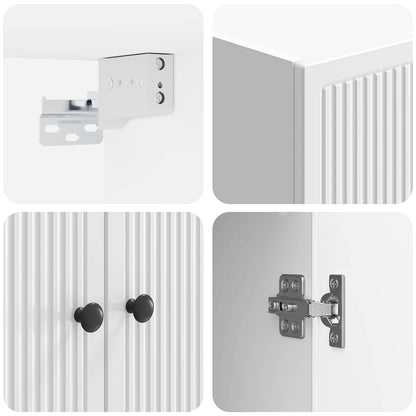 Mobiletto a muro Bianco Lucido 59 x 31 x 60 cm | homemem39