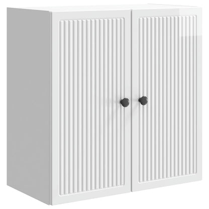 Mobiletto a muro Bianco Lucido 59 x 31 x 60 cm | homemem39
