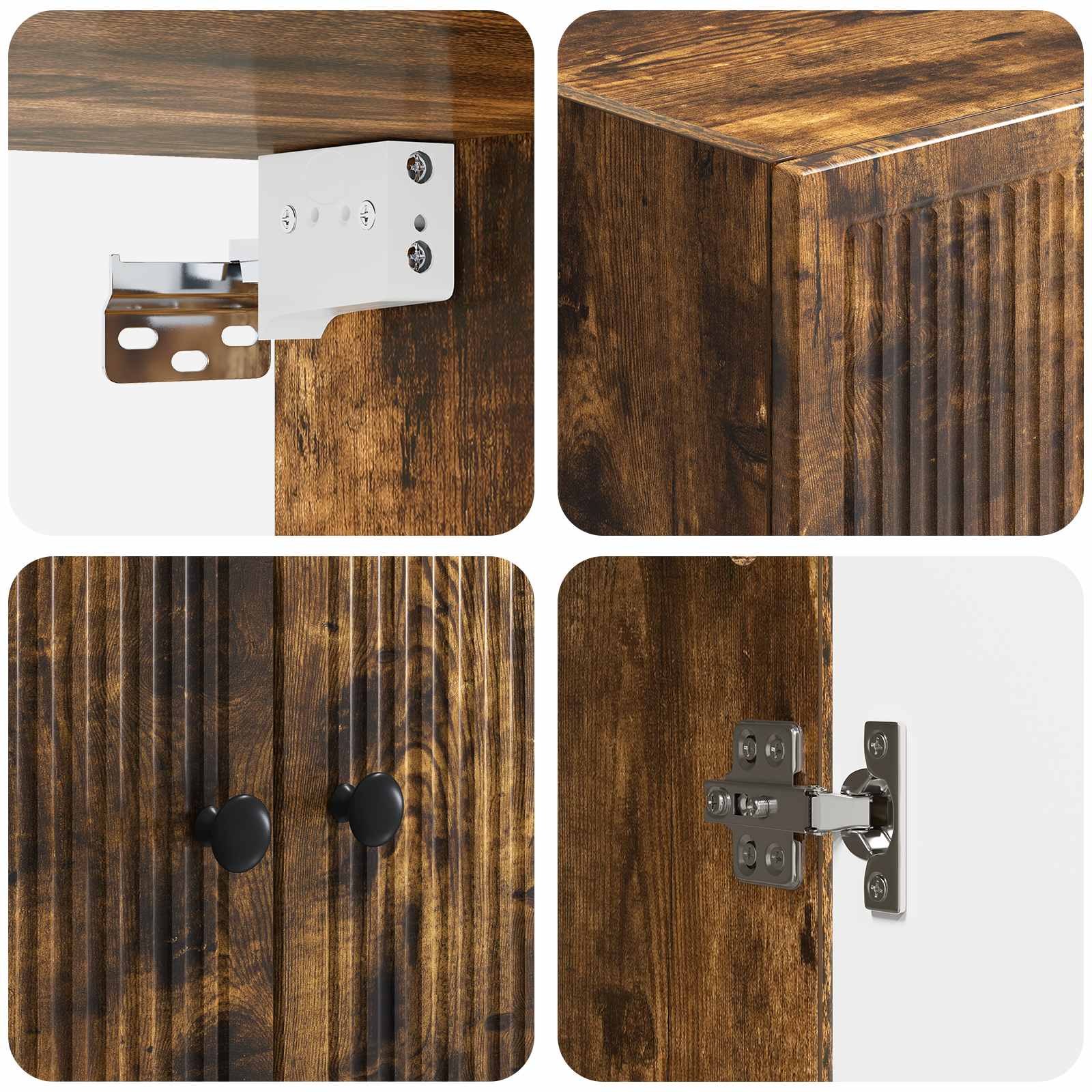 Mobiletto a muro Rovere Fumo 59 x 31 x 60 cm | homemem39