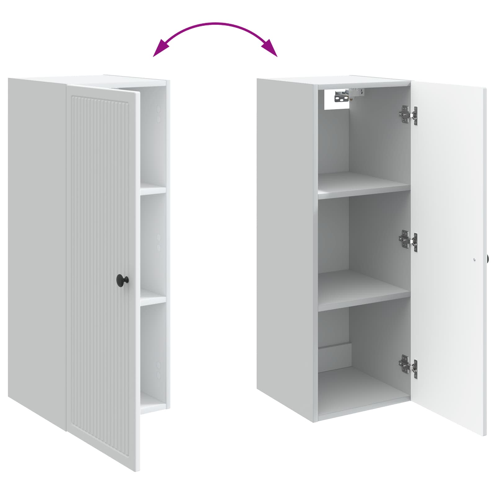 Mobiletto a muro Bianco 33 x 34,5 x 90 cm Legno ingegnerizzato | homemem39