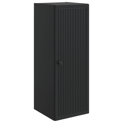 Mobiletto a muro Nero 33 x 34,5 x 90 cm Legno ingegnerizzato | homemem39