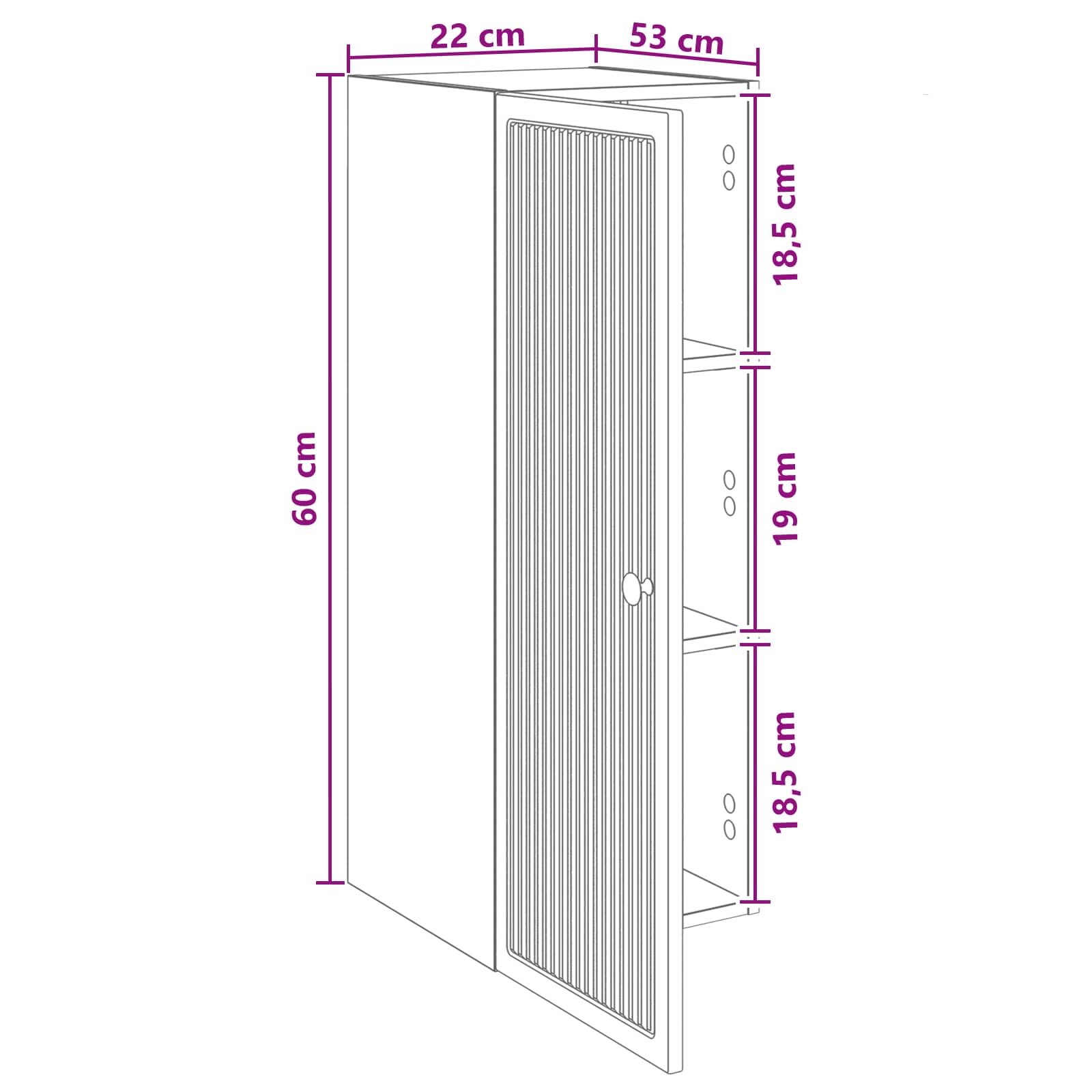 Mobiletto a muro Rovere Sonoma 33 x 34,5 x 90 cm | homemem39