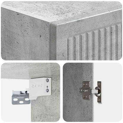 Mobiletto a muro Grigio Cemento 33 x 34,5 x 90 cm | homemem39