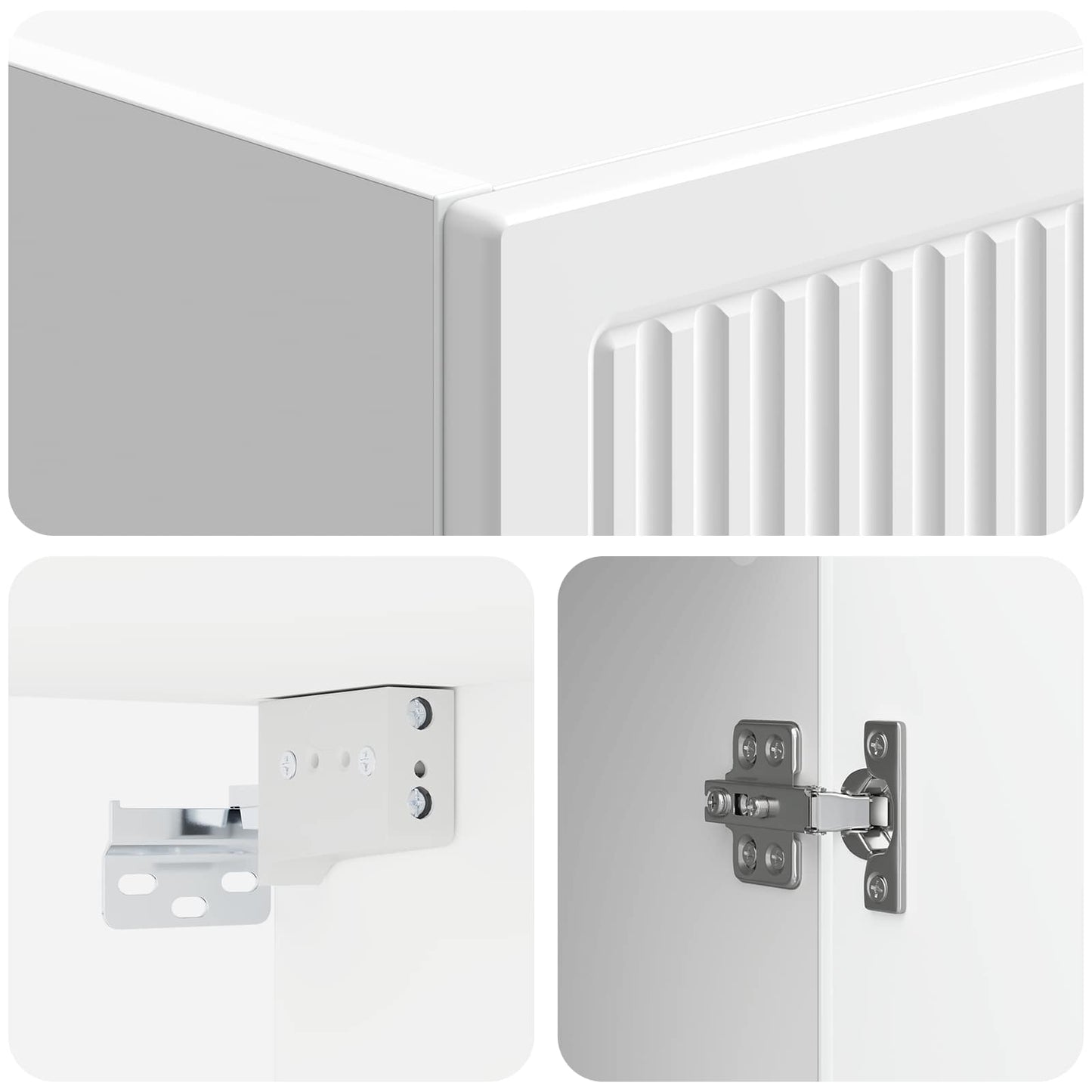 Mobiletto a muro Bianco Lucido 33 x 34,5 x 90 cm | homemem39