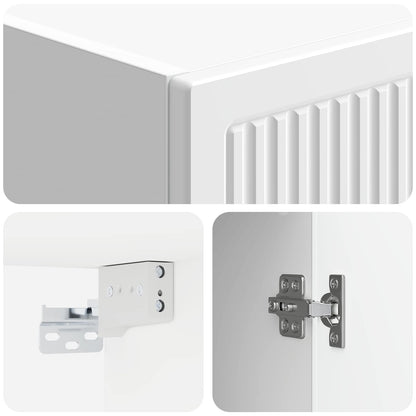 Mobiletto a muro Bianco Lucido 33 x 34,5 x 90 cm | homemem39