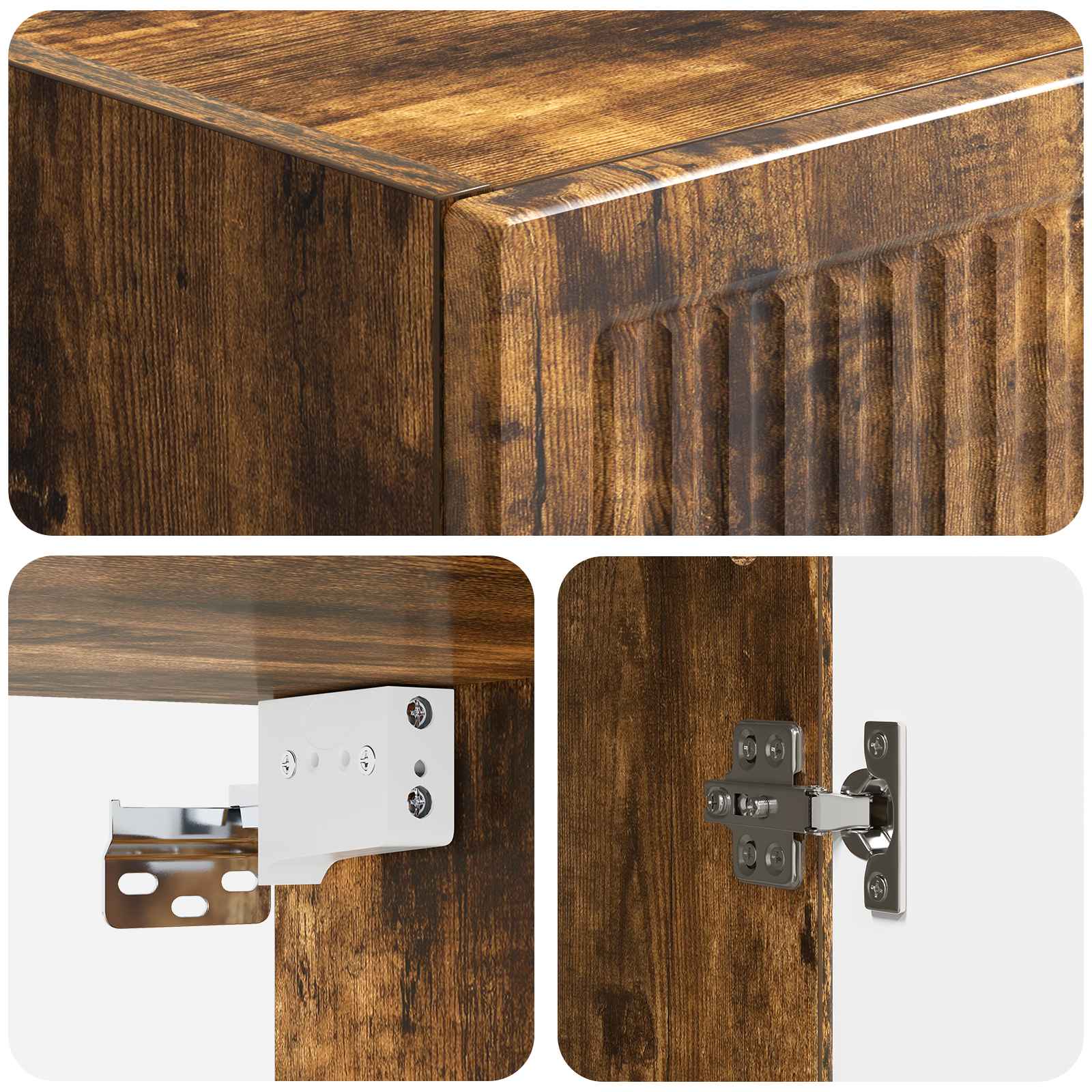 Mobiletto a muro Rovere Fumo 33 x 34,5 x 90 cm | homemem39