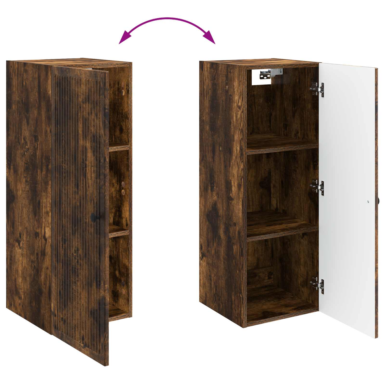 Mobiletto a muro Rovere Fumo 33 x 34,5 x 90 cm | homemem39