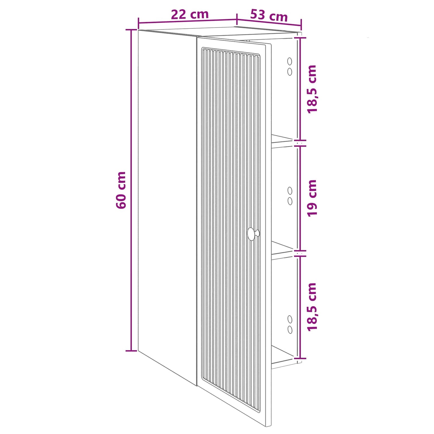 Mobiletto a muro Sonoma grigio 33 x 34,5 x 90 cm | homemem39