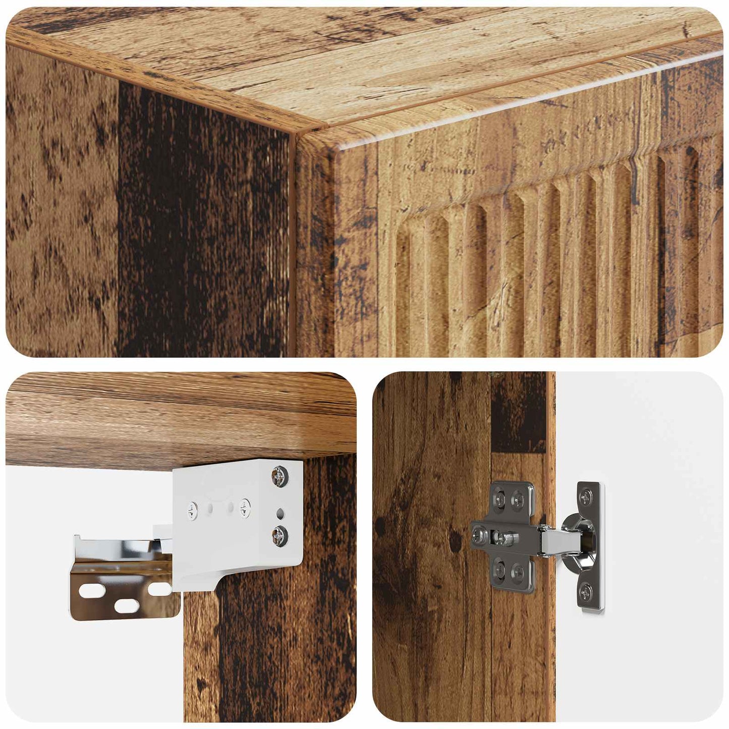 Mobiletto a muro Legno antico 33 x 34,5 x 90 cm | homemem39