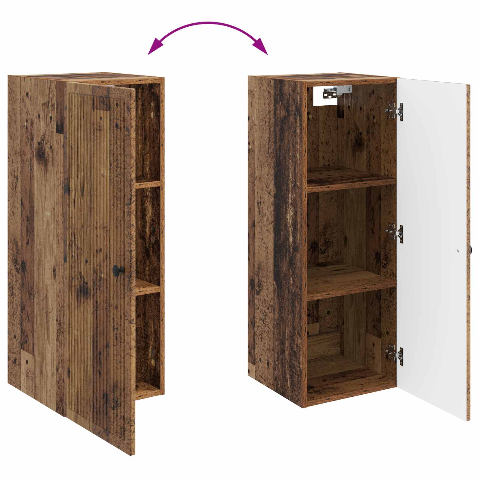 Mobiletto a muro Legno antico 33 x 34,5 x 90 cm | homemem39