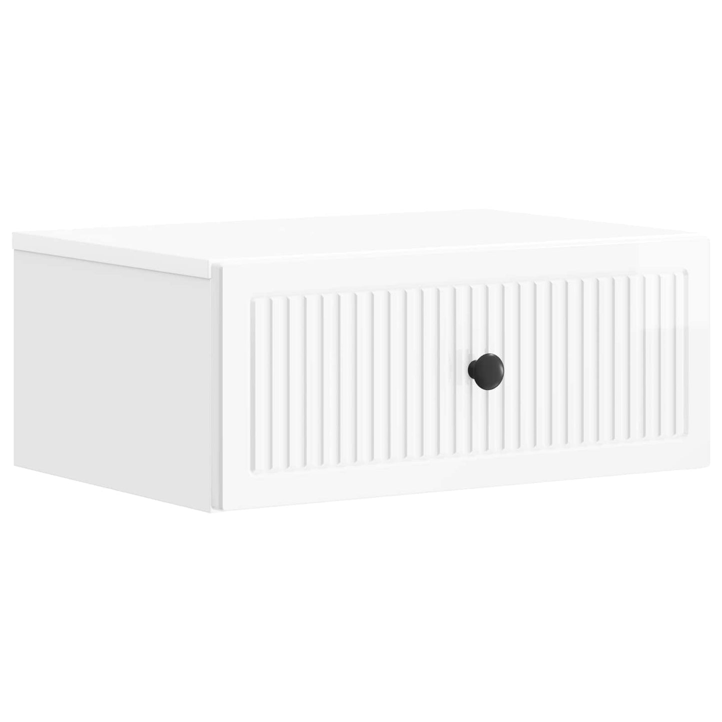 Armadio da Notte con cassetto Bianco Lucido 49 x 34,5 x 20 cm | homemem39