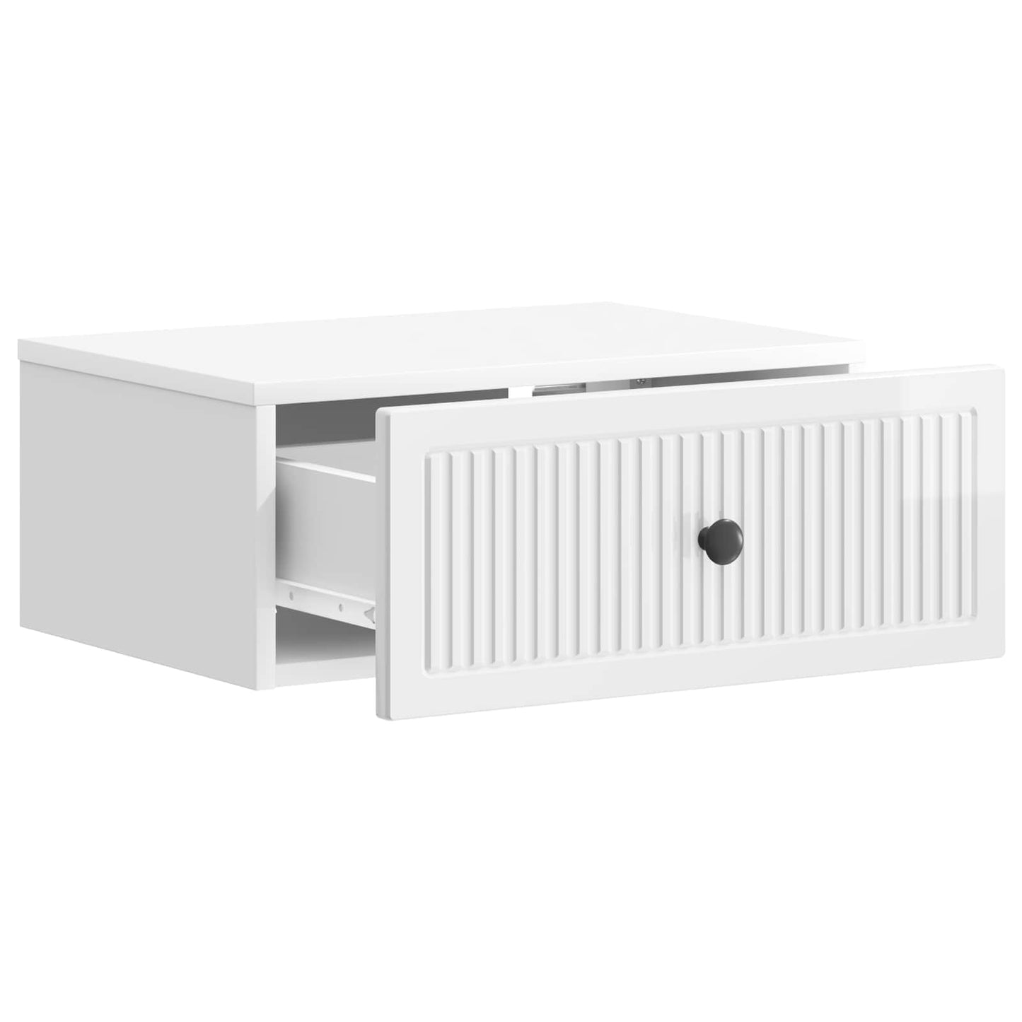 Armadio da Notte con cassetto Bianco Lucido 49 x 34,5 x 20 cm | homemem39