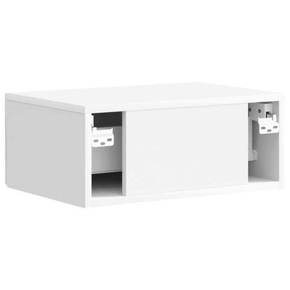 Armadio da Notte con cassetto Bianco Lucido 49 x 34,5 x 20 cm | homemem39
