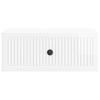 Armadio da Notte 2 pcs Bianco Lucido 49 x 34,5 x 20 cm | homemem39