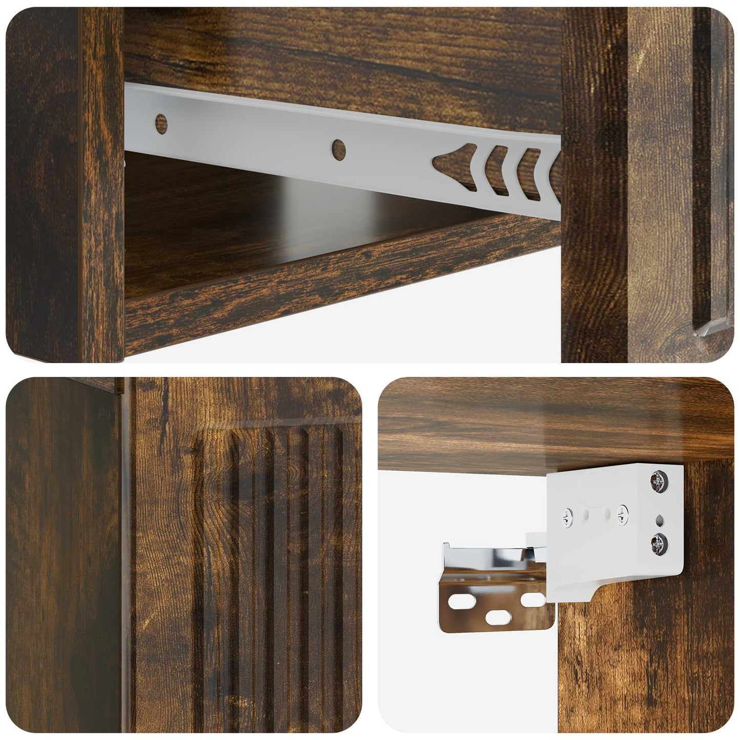 Armadio da Notte Rovere Fumo 49 x 34,5 x 20 cm | homemem39