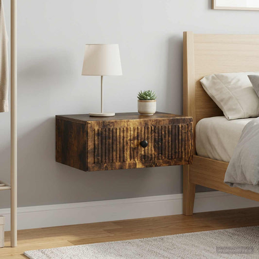 Armadio da Notte 2 pcs Rovere Fumo 49 x 34,5 x 20 cm