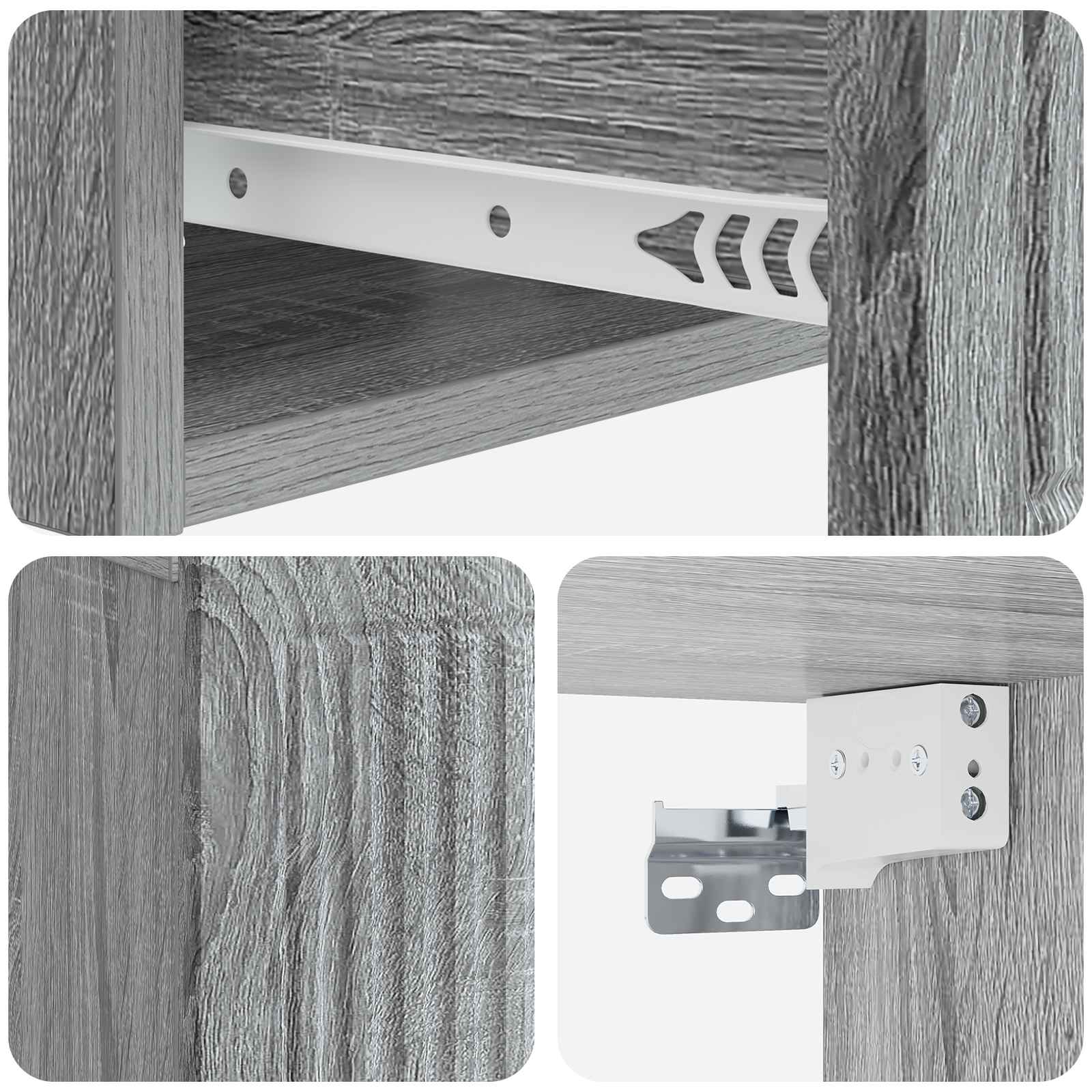Armadio da Notte con cassetto Grigio Sonoma 49 x 34,5 x 20 cm | homemem39
