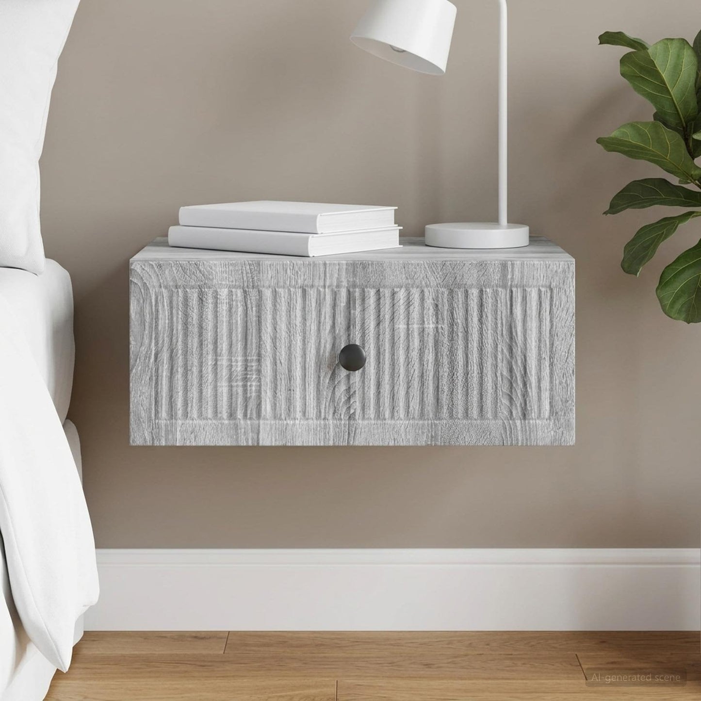 Armadio da Notte con cassetto Grigio Sonoma 49 x 34,5 x 20 cm | homemem39