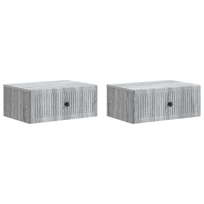 Armadio da Notte 2 pcs Grigio Sonoma 49 x 34,5 x 20 cm | homemem39