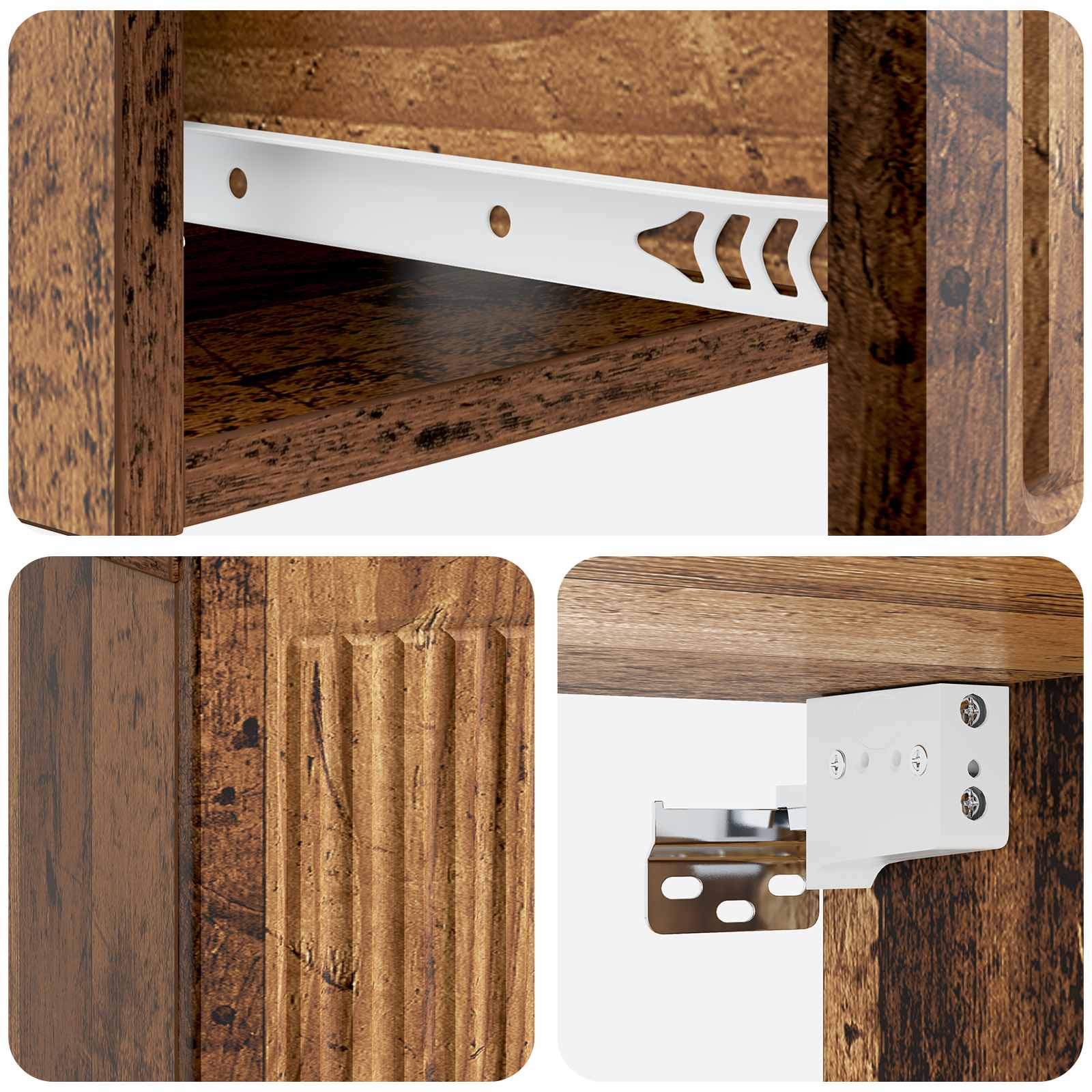 Armadio da Notte con cassetto Legno antico 49 x 34,5 x 20 cm | homemem39