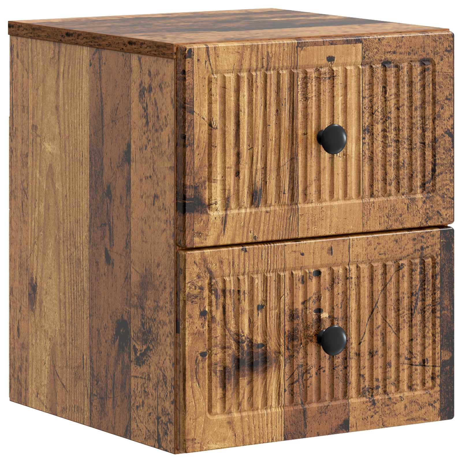 Mobiletto da notte a muro Legno antico 33 x 34,5 x 40 cm | homemem39