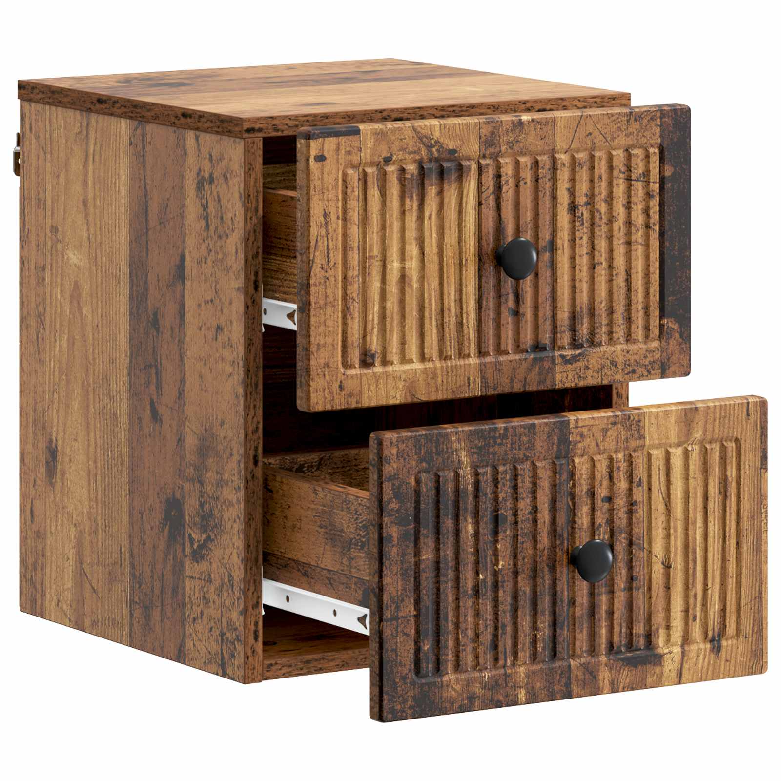 Mobiletto da notte a muro Legno antico 33 x 34,5 x 40 cm | homemem39