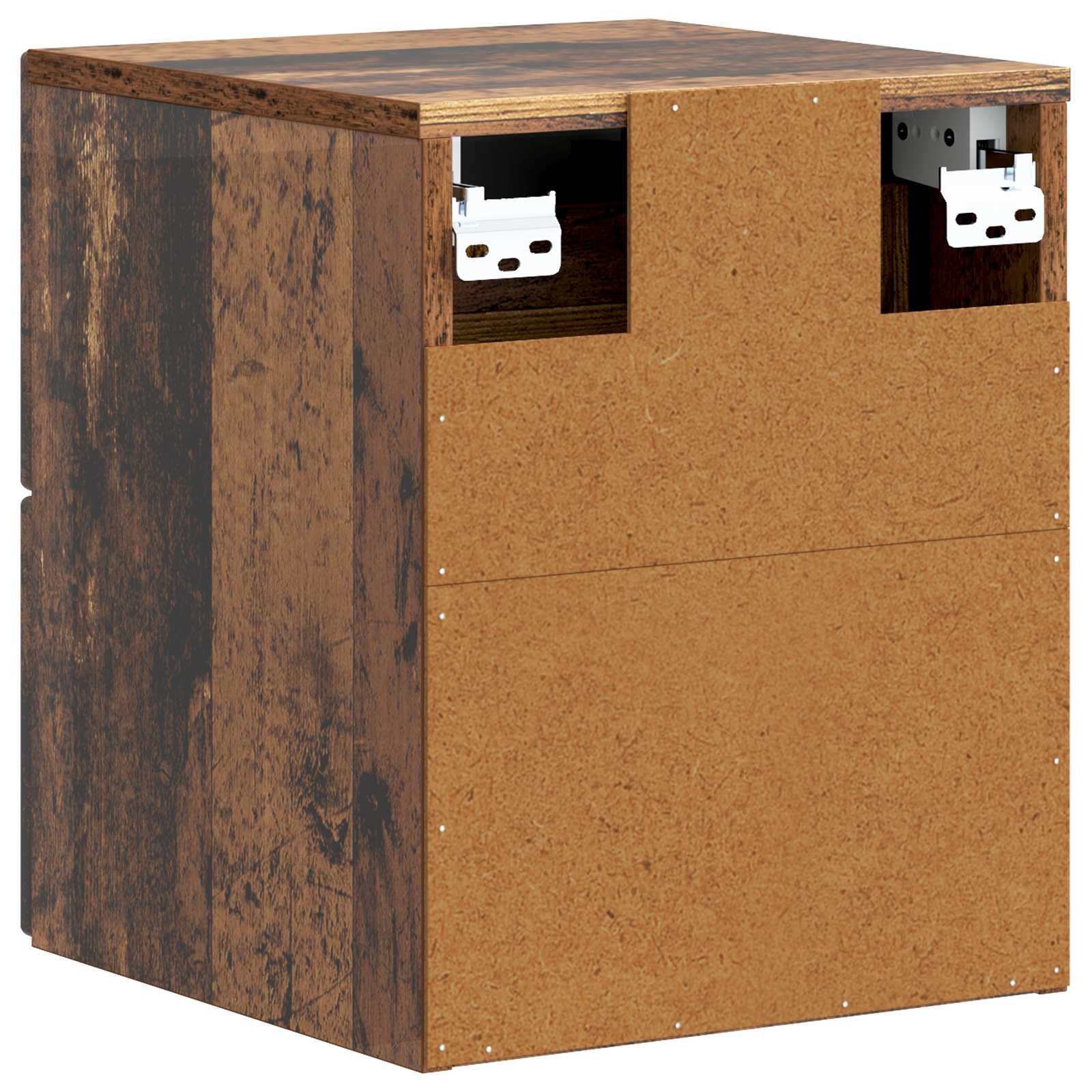 Mobiletto da notte a muro 2 pcs Legno antico 33 x 34,5 x 40 cm | homemem39
