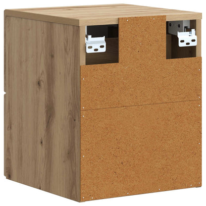 Mobiletto da notte a muro Rovere Artigianale 33 x 34,5 x 40 cm | homemem39