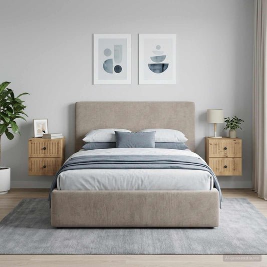 Mobiletto da notte a muro 2 pz Rovere Artigianale