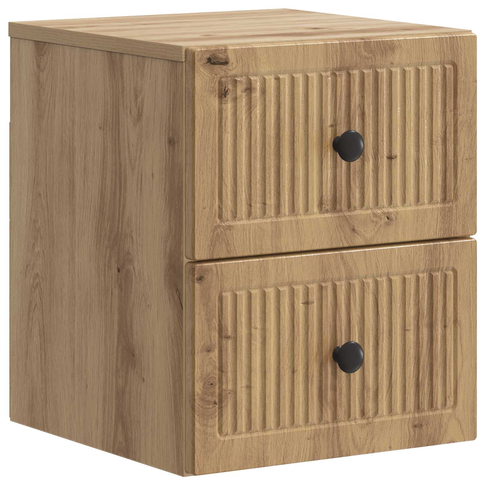 Mobiletto da notte a muro con cassetto 2 pcs Rovere Artigianale | homemem39