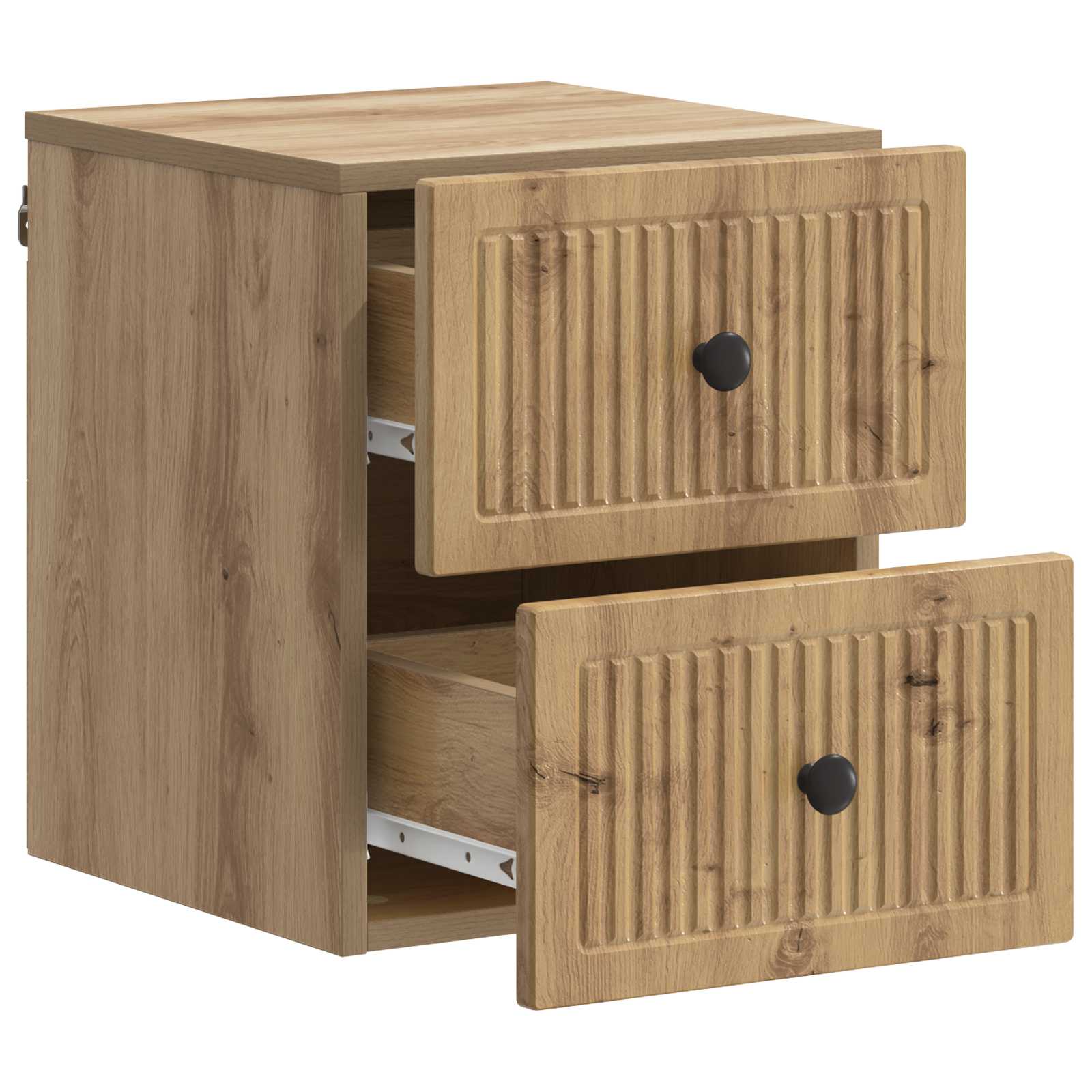 Mobiletto da notte a muro con cassetto 2 pcs Rovere Artigianale | homemem39
